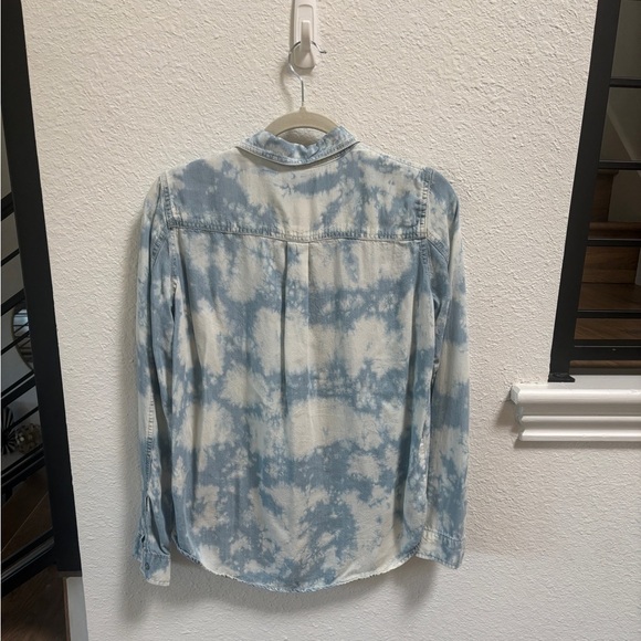 ABS Allen Swartz Acid Wash Button Down Top - Picture 2 of 4